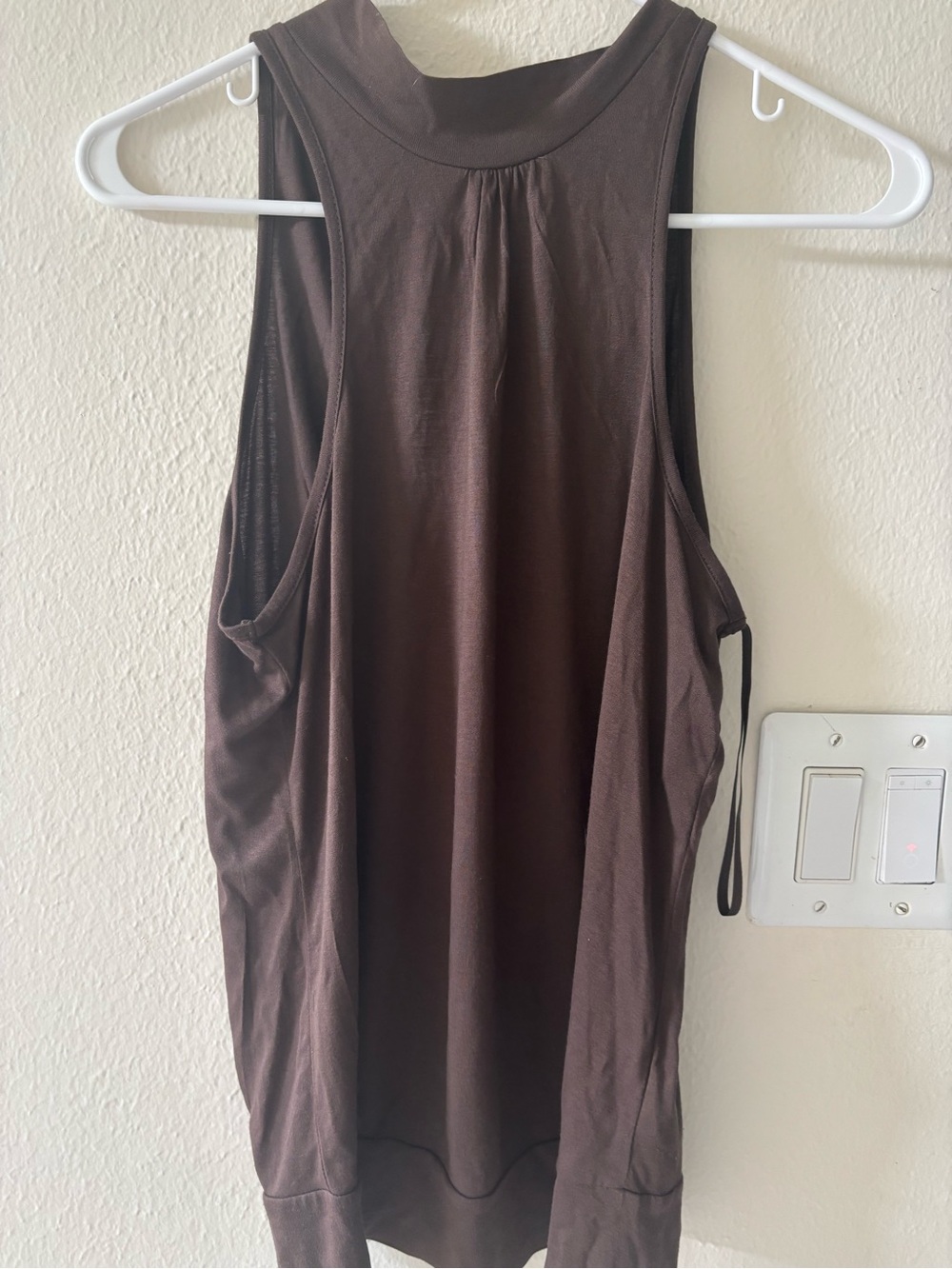 French Connection Deep Brown Backless,High-Neck Tank